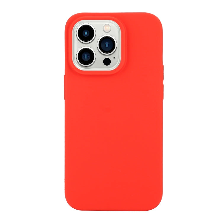 Custodia per telefono in silicone satinato tinta unita, For iPhone 14 Pro, For iPhone 14 Pro Max