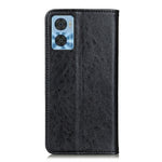 Custodia per telefono in pelle con struttura magnetica Crazy Horse, For Motorola Moto E22 4G/E22i