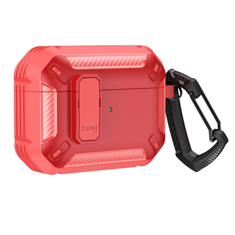 Custodia protettiva per auricolari Shield antiurto con gancio, For AirPods Pro 2