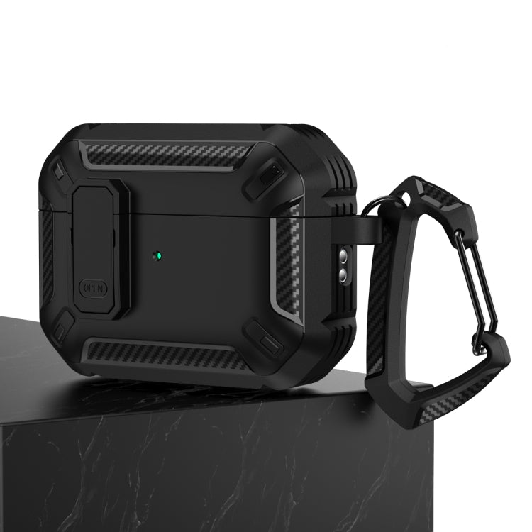Custodia protettiva per auricolari Shield antiurto con gancio, For AirPods Pro 2