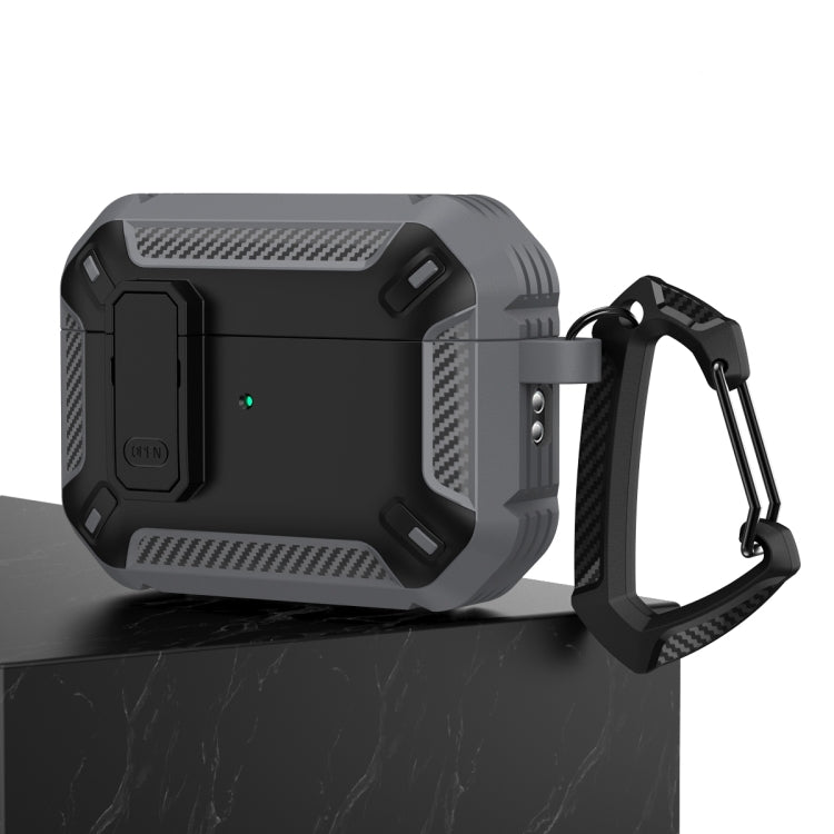 Custodia protettiva per auricolari Shield antiurto con gancio, For AirPods Pro 2