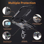 Supporto per telefono cellulare con scatola impermeabile per ricarica wireless da manubrio per moto / bicicletta, M18S-A1, M18L-A1