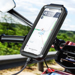 Supporto per telefono cellulare con scatola impermeabile per ricarica wireless da manubrio per moto / bicicletta, M18S-A1, M18L-A1