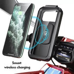 Specchietto retrovisore per moto / bicicletta Supporto per telefono cellulare impermeabile con ricarica wireless, M18S-A2, M18L-A2