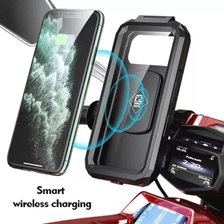 Specchietto retrovisore per moto / bicicletta Supporto per telefono cellulare impermeabile con ricarica wireless, M18S-A2, M18L-A2