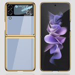 Custodia per telefono in vetro verniciato galvanico integrato GKK, For Samsung Galaxy Z Flip4