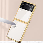 Custodia per telefono in vetro verniciato galvanico integrato GKK, For Samsung Galaxy Z Flip4