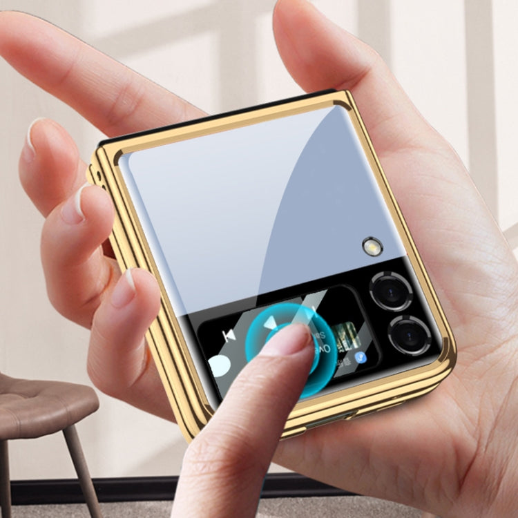Custodia per telefono in vetro verniciato galvanico integrato GKK, For Samsung Galaxy Z Flip4