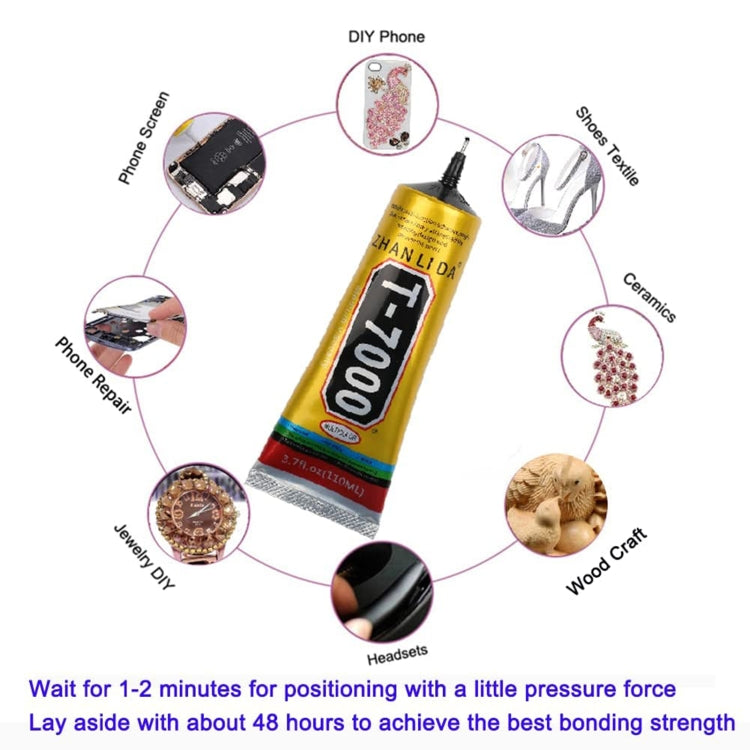 LCD Screen T7000 Black Glue Multifunction Universal DIY Adhesive Glue, 15mL T7000, 50mL T7000, 110mL T7000