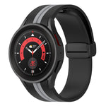 Cinturino in silicone a strisce bicolore, For Samsung Galaxy Watch5 Pro