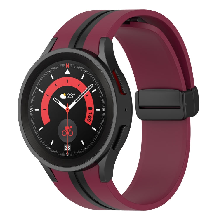 Cinturino in silicone a strisce bicolore, For Samsung Galaxy Watch5 Pro