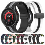 Cinturino in silicone a strisce bicolore, For Samsung Galaxy Watch5 Pro