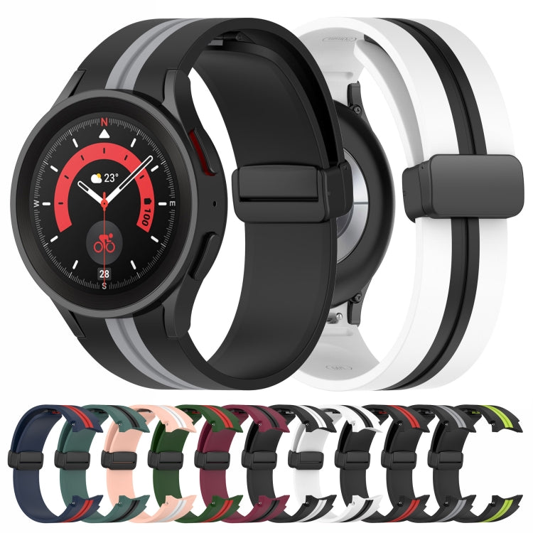 Cinturino in silicone a strisce bicolore, For Samsung Galaxy Watch5 Pro