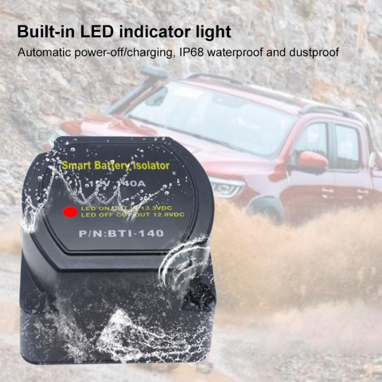 Controller di isolamento intelligente a doppia batteria per auto, yacht, camper, 12V 140A, con relè, with Relay