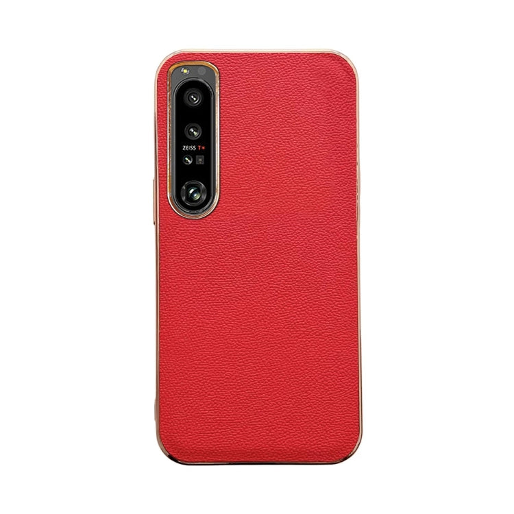 Custodia per telefono con placcatura nano serie Luolai in vera pelle, For Sony Xperia 1 IV, For Sony Xperia 10 IV, For vivo X80 5G, For vivo X80 Pro 5G, For Xiaomi Mix Fold 2, For Motorola Moto Razr 2022