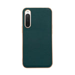 Custodia per telefono con placcatura nano serie Luolai in vera pelle, For Sony Xperia 1 IV, For Sony Xperia 10 IV