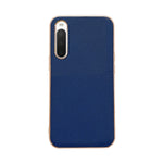 Custodia per telefono con placcatura nano serie Luolai in vera pelle, For Sony Xperia 1 IV, For Sony Xperia 10 IV