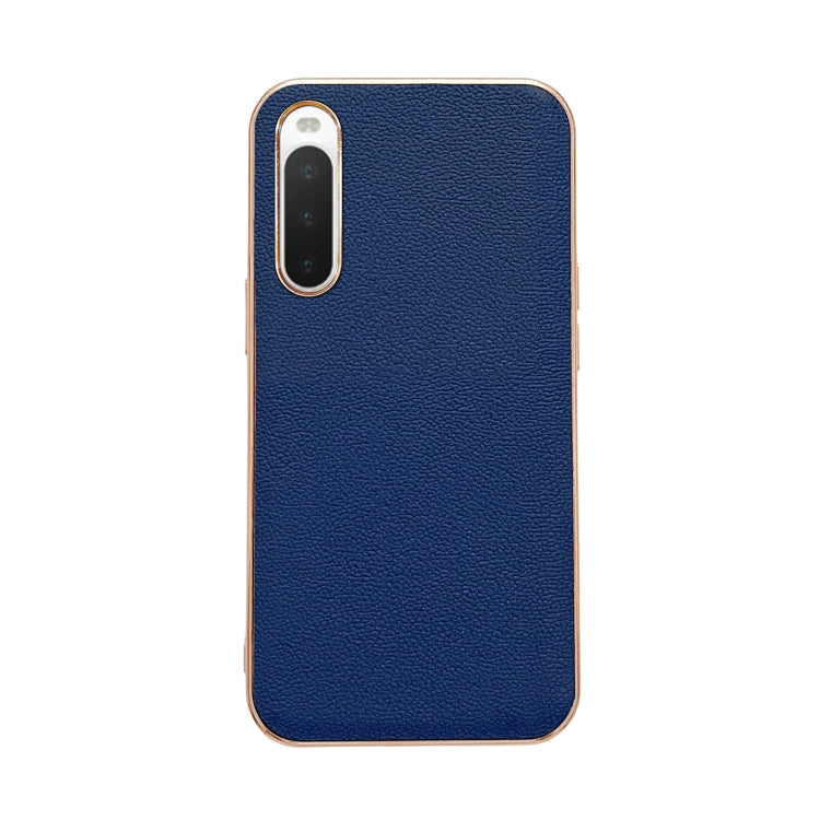 Custodia per telefono con placcatura nano serie Luolai in vera pelle, For Sony Xperia 1 IV, For Sony Xperia 10 IV
