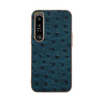 Custodia per telefono con placcatura nano in vera pelle di struzzo, For Sony Xperia 1 IV, For Sony Xperia 10 IV, For vivo X80 5G, For vivo X80 Pro 5G, For Xiaomi Mix Fold 2, For Motorola Moto Razr 2022