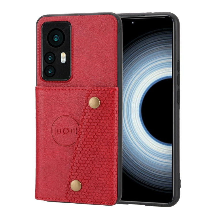 Custodia per telefono magnetica con doppia fibbia, For Xiaomi Redmi K50 Ultra / 12T / 12 Pro, For Xiaomi Poco C40, For Xiaomi 12 Lite, For Xiaomi 12S Ultra