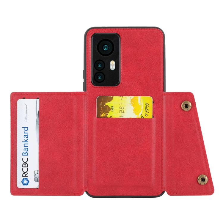 Custodia per telefono magnetica con doppia fibbia, For Xiaomi Redmi K50 Ultra / 12T / 12 Pro, For Xiaomi Poco C40, For Xiaomi 12 Lite, For Xiaomi 12S Ultra