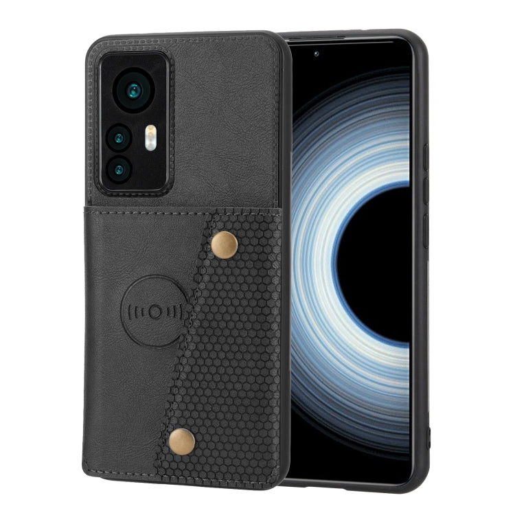 Custodia per telefono magnetica con doppia fibbia, For Xiaomi Redmi K50 Ultra / 12T / 12 Pro, For Xiaomi Poco C40, For Xiaomi 12 Lite, For Xiaomi 12S Ultra