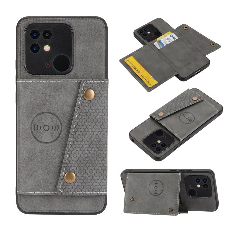 Custodia per telefono magnetica con doppia fibbia, For Xiaomi Redmi K50 Ultra / 12T / 12 Pro, For Xiaomi Poco C40, For Xiaomi 12 Lite, For Xiaomi 12S Ultra