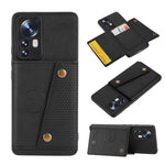 Custodia per telefono magnetica con doppia fibbia, For Xiaomi Redmi K50 Ultra / 12T / 12 Pro, For Xiaomi Poco C40, For Xiaomi 12 Lite, For Xiaomi 12S Ultra