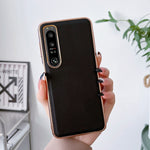 Custodia per telefono con placcatura nano serie Xiaoya in vera pelle, For Sony Xperia 1 IV, For Sony Xperia 10 IV, For vivo X80 5G, For vivo X80 Pro 5G, For Xiaomi Mix Fold 2, For Motorola Moto Razr 2022