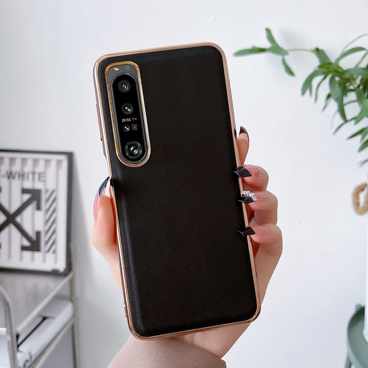 Custodia per telefono con placcatura nano serie Xiaoya in vera pelle, For Sony Xperia 1 IV, For Sony Xperia 10 IV, For vivo X80 5G, For vivo X80 Pro 5G, For Xiaomi Mix Fold 2, For Motorola Moto Razr 2022