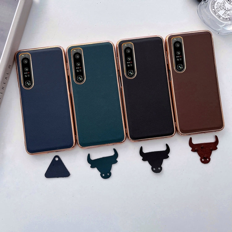 Custodia per telefono con placcatura nano serie Xiaoya in vera pelle, For Sony Xperia 1 IV, For Sony Xperia 10 IV, For vivo X80 5G, For vivo X80 Pro 5G, For Xiaomi Mix Fold 2, For Motorola Moto Razr 2022