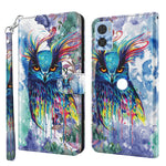 Modello di pittura 3D Custodia per telefono in TPU + PU, For Motorola Moto E22 / Moto E22i, For Realme GT2 Pro