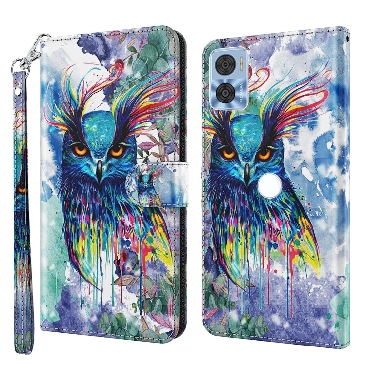 Modello di pittura 3D Custodia per telefono in TPU + PU, For Motorola Moto E22 / Moto E22i, For Realme GT2 Pro