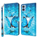 Modello di pittura 3D Custodia per telefono in TPU + PU, For Motorola Moto E22 / Moto E22i, For Realme GT2 Pro