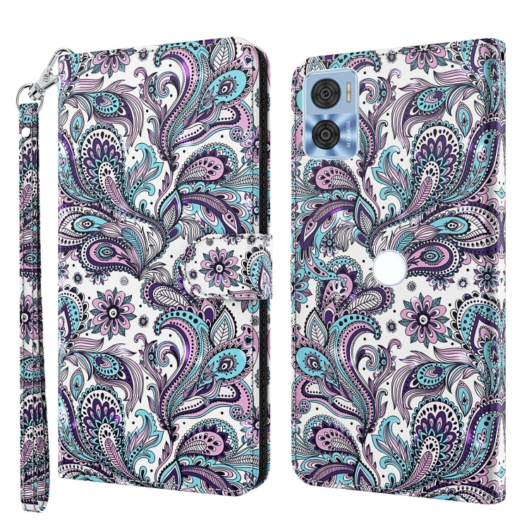 Modello di pittura 3D Custodia per telefono in TPU + PU, For Motorola Moto E22 / Moto E22i, For Realme GT2 Pro
