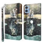 Modello di pittura 3D Custodia per telefono in TPU + PU, For Motorola Moto E22 / Moto E22i, For Realme GT2 Pro