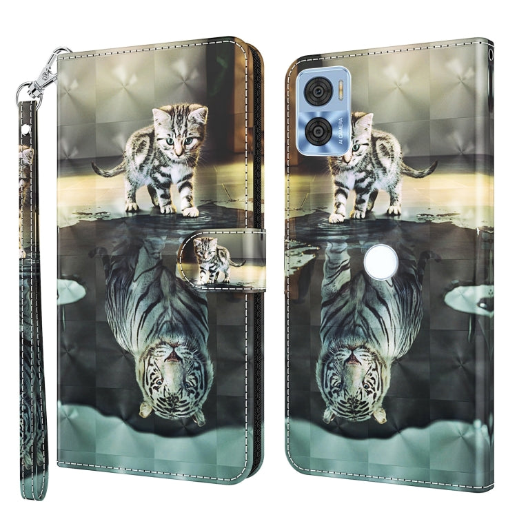 Modello di pittura 3D Custodia per telefono in TPU + PU, For Motorola Moto E22 / Moto E22i, For Realme GT2 Pro