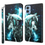 Modello di pittura 3D Custodia per telefono in TPU + PU, For Motorola Moto E22 / Moto E22i, For Realme GT2 Pro