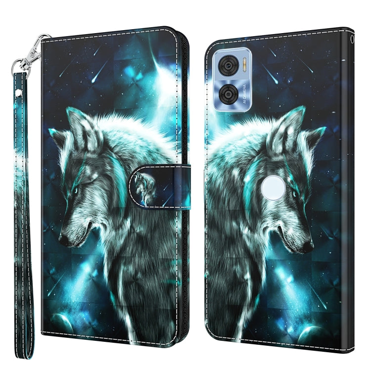 Modello di pittura 3D Custodia per telefono in TPU + PU, For Motorola Moto E22 / Moto E22i, For Realme GT2 Pro