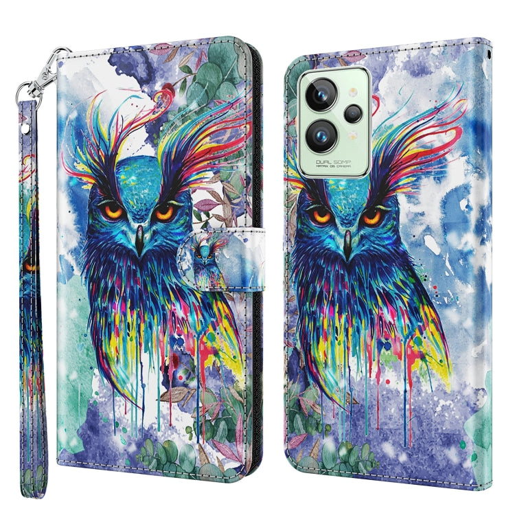 Modello di pittura 3D Custodia per telefono in TPU + PU, For Motorola Moto E22 / Moto E22i, For Realme GT2 Pro