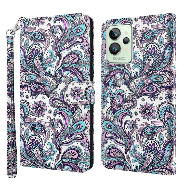 Modello di pittura 3D Custodia per telefono in TPU + PU, For Motorola Moto E22 / Moto E22i, For Realme GT2 Pro