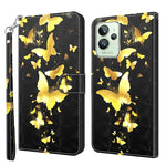 Modello di pittura 3D Custodia per telefono in TPU + PU, For Motorola Moto E22 / Moto E22i, For Realme GT2 Pro
