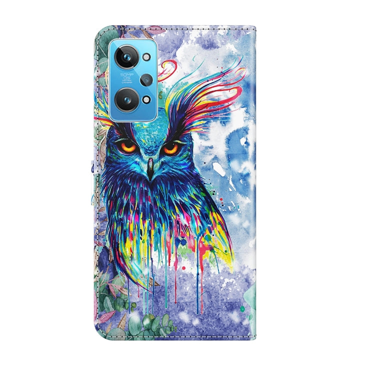 Modello di pittura 3D Custodia per telefono in TPU + PU, For Realme GT2 / GT Neo2 / GT Neo 3T, For Honor 50