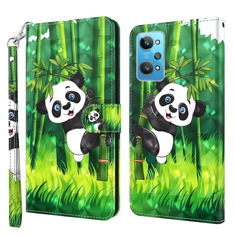 Modello di pittura 3D Custodia per telefono in TPU + PU, For Realme GT2 / GT Neo2 / GT Neo 3T, For Honor 50