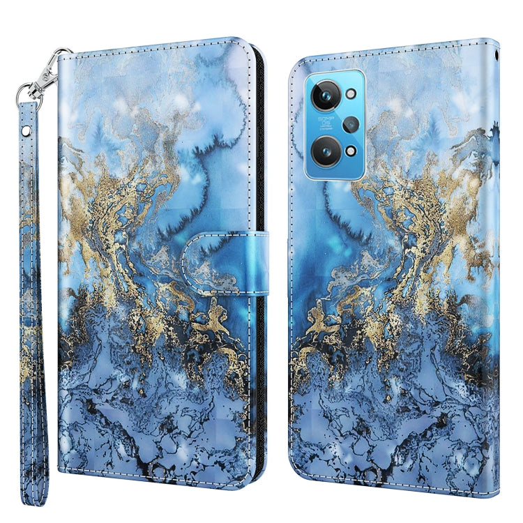 Modello di pittura 3D Custodia per telefono in TPU + PU, For Realme GT2 / GT Neo2 / GT Neo 3T, For Honor 50