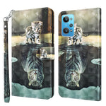 Modello di pittura 3D Custodia per telefono in TPU + PU, For Realme GT2 / GT Neo2 / GT Neo 3T, For Honor 50
