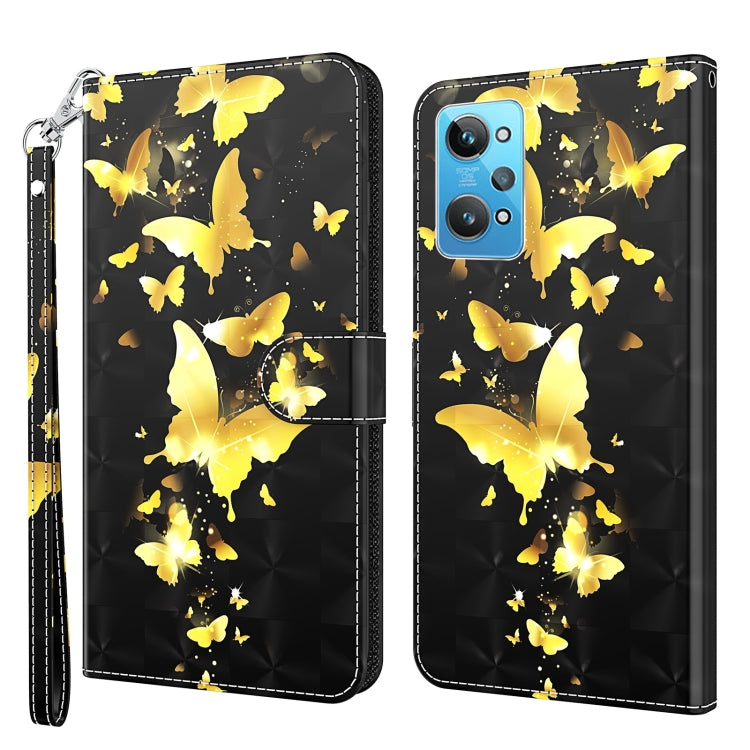 Modello di pittura 3D Custodia per telefono in TPU + PU, For Realme GT2 / GT Neo2 / GT Neo 3T, For Honor 50