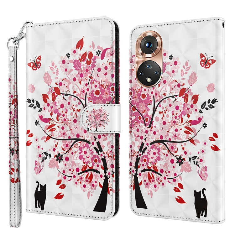 Modello di pittura 3D Custodia per telefono in TPU + PU, For Realme GT2 / GT Neo2 / GT Neo 3T, For Honor 50