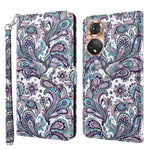 Modello di pittura 3D Custodia per telefono in TPU + PU, For Realme GT2 / GT Neo2 / GT Neo 3T, For Honor 50