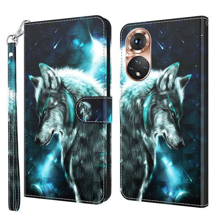 Modello di pittura 3D Custodia per telefono in TPU + PU, For Realme GT2 / GT Neo2 / GT Neo 3T, For Honor 50